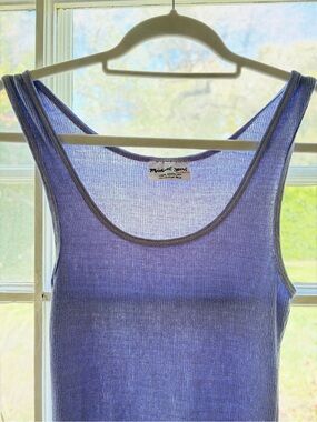 Vintage Michael Stars Lavender Ribbed Scoop Tank